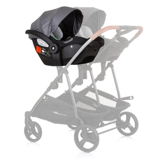 Load image into Gallery viewer, Chipolino duo autostoel 40-87 cm groep 0+ silver grijs zwart