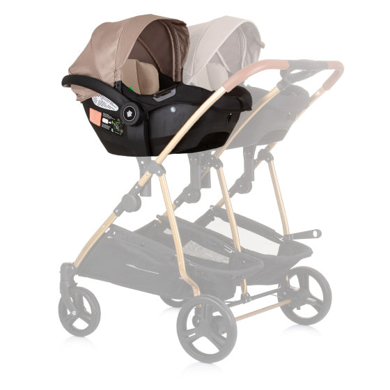 Load image into Gallery viewer, Chipolino duo autostoel 40-87 cm groep 0+ golden zwart beige
