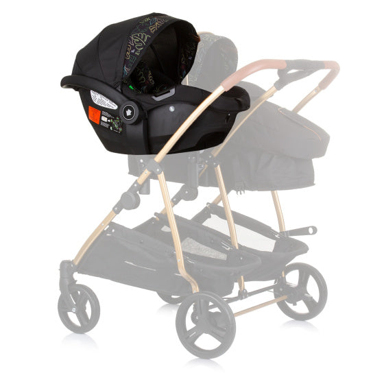 Load image into Gallery viewer, Chipolino duo autostoel 40-87 cm groep 0+ obsidian leaves zwart