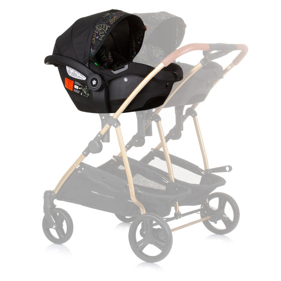 Load image into Gallery viewer, Chipolino duo autostoel 40-87 cm groep 0+ obsidian leaves zwart