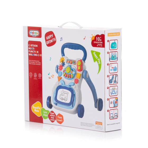 Load image into Gallery viewer, Chipolino Funny Game Loopwagen met Piano, Telefoon Tekenbord Blauw
