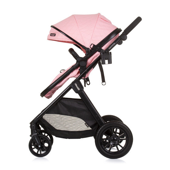 Load image into Gallery viewer, Chipolino harmony opvouwbare 3-in-1 kinderwagen met luiertas roze