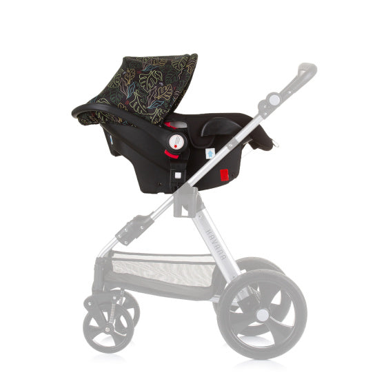 Load image into Gallery viewer, Chipolino havana autostoel met adapters 40-85 cm groep 0+ obsidian leaves zwart