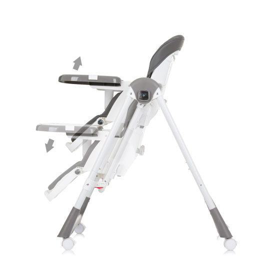 Load image into Gallery viewer, Chipolino milk shake 2-in-1 kinderstoel schommelstoel granite grijs wit