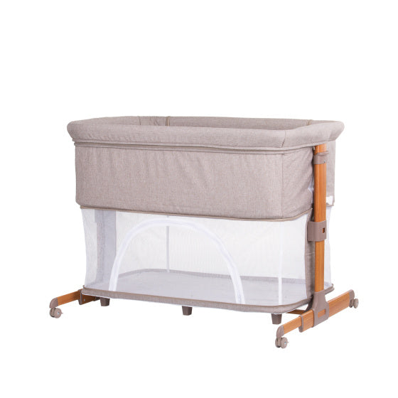 Load image into Gallery viewer, Chipolino Mommy 'N Me Co-sleeper Box Beige Wood