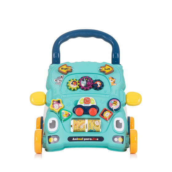 Load image into Gallery viewer, Chipolino funny animals loopwagen met speelauto muziek blauw