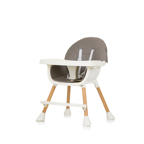 Load image into Gallery viewer, Chipolino rio 2-in-1 kinderstoel met eetblad zitkussen graphite grijs wit