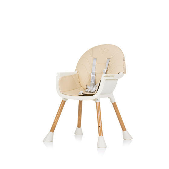 Load image into Gallery viewer, Chipolino rio 2-in-1 kinderstoel met eetblad zitkussen sand wit