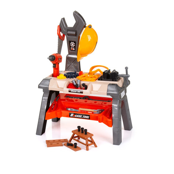 Load image into Gallery viewer, Chipolino werkbank met gereedschap speelset met licht 63-delig
