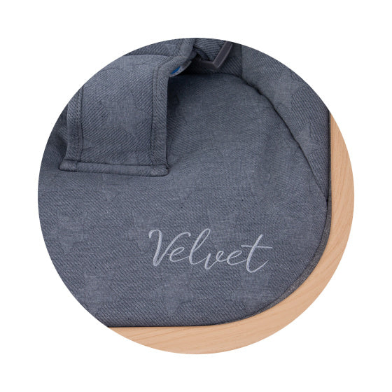 Load image into Gallery viewer, Chipolino velvet opvouwbare wipstoel met mobiel graphite wood grijs beige