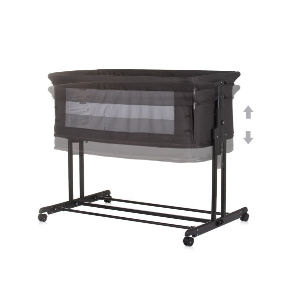 Load image into Gallery viewer, Chipolino zen co-sleeper box met klamboe obsidian zwart