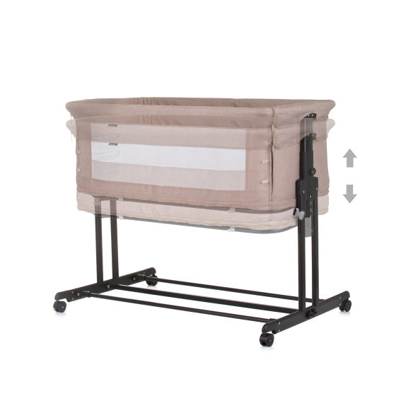 Load image into Gallery viewer, Chipolino zen co-sleeper box met klamboe macadamia beige