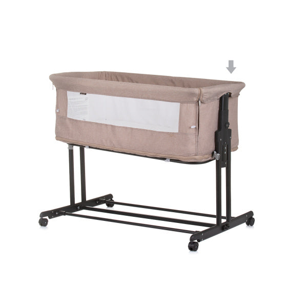 Load image into Gallery viewer, Chipolino zen co-sleeper box met klamboe macadamia beige