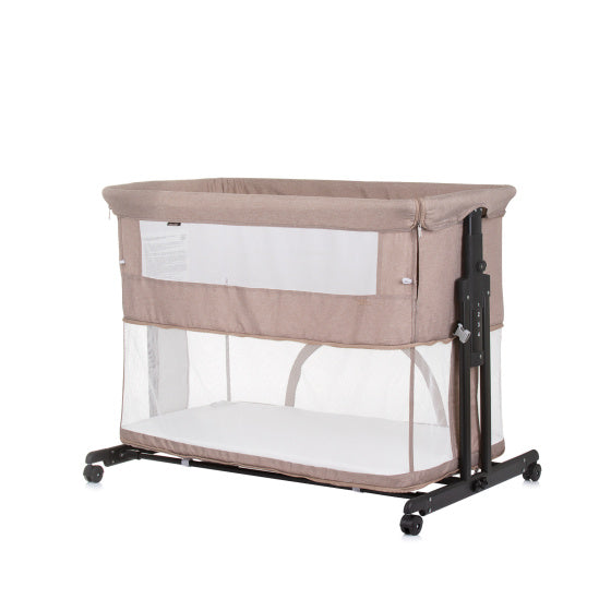 Load image into Gallery viewer, Chipolino zen co-sleeper box met klamboe macadamia beige