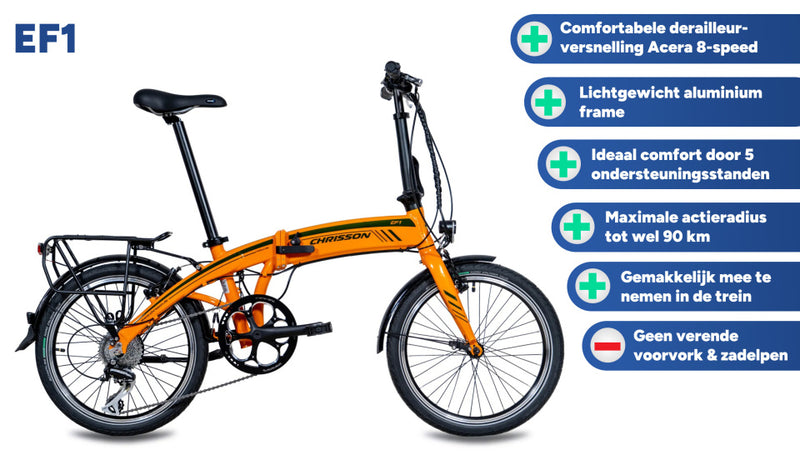 Load image into Gallery viewer, Chrisson ef1 20 inch 32 cm unisex 8v v-brakes oranje