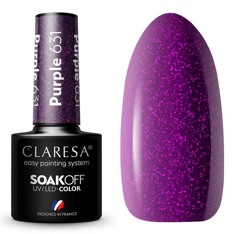 Load image into Gallery viewer, Claresa uv led gellak 5ml purple 631 full berries