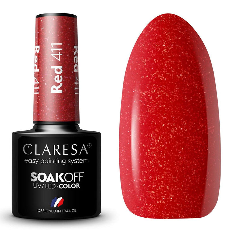 Load image into Gallery viewer, Claresa uv led gellak 5ml red 411 sunny garden