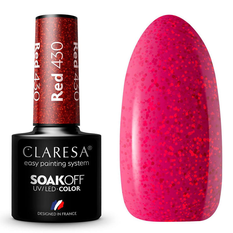 Load image into Gallery viewer, Claresa uv led gellak 5ml red 430 rainbow explosion