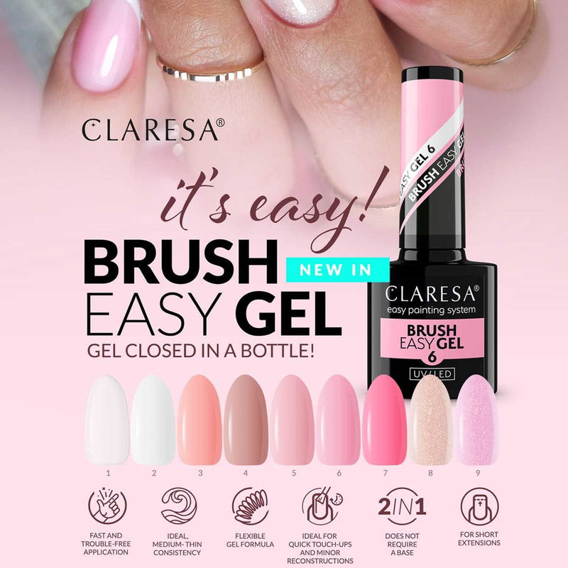 Load image into Gallery viewer, Claresa brush easy gel 5 5ml