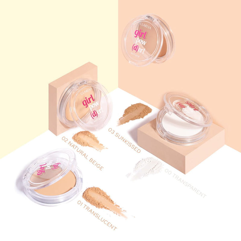 Load image into Gallery viewer, Claresa girl pow(d)er! matt fix pressed powder 02 natural beige 12gr.