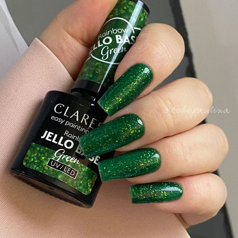 Load image into Gallery viewer, Claresa rainbow jello base coat green 5ml