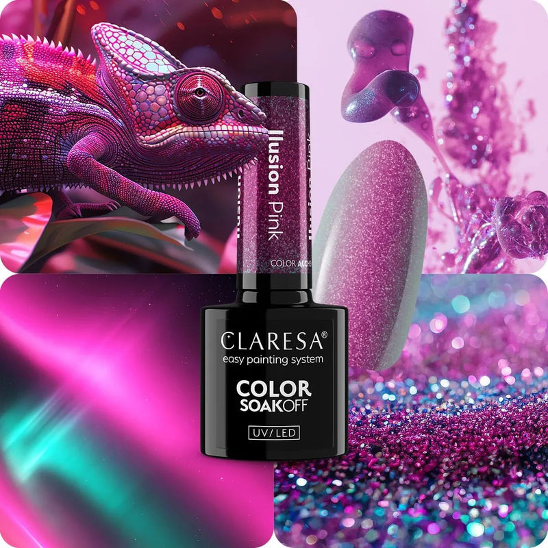 Afbeelding laden in galerijviewer, Claresa uv led gellak 5ml color alchemy - illusion pink
