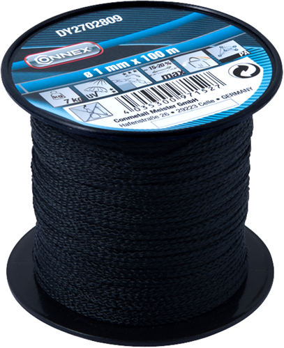 Afbeelding laden in galerijviewer, Connex pa touw zwart 1mmx100m - dy2702809