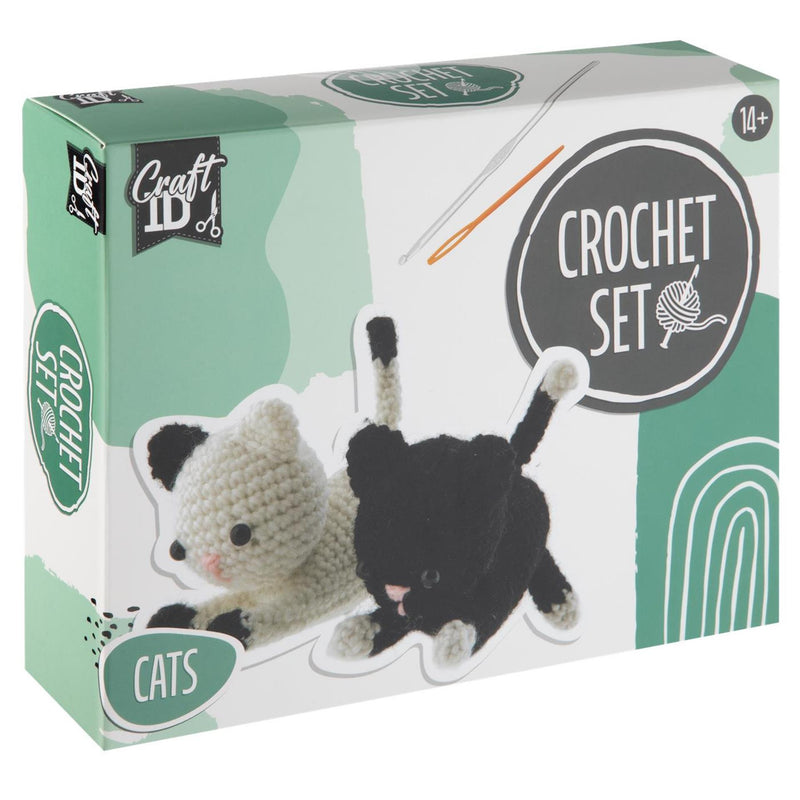 Load image into Gallery viewer, Craft id haakpakket twee katjes - incl. naald en draad