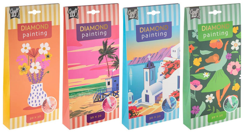 Load image into Gallery viewer, Craft id diamond painting 30x30cm 4 assorti