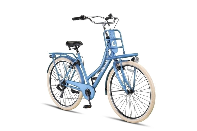 Load image into Gallery viewer, Crown berlin 28 inch 53 cm dames 7v v-brakes blauw