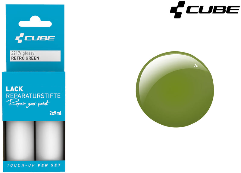 Load image into Gallery viewer, Cube touch-up pen set retro green
