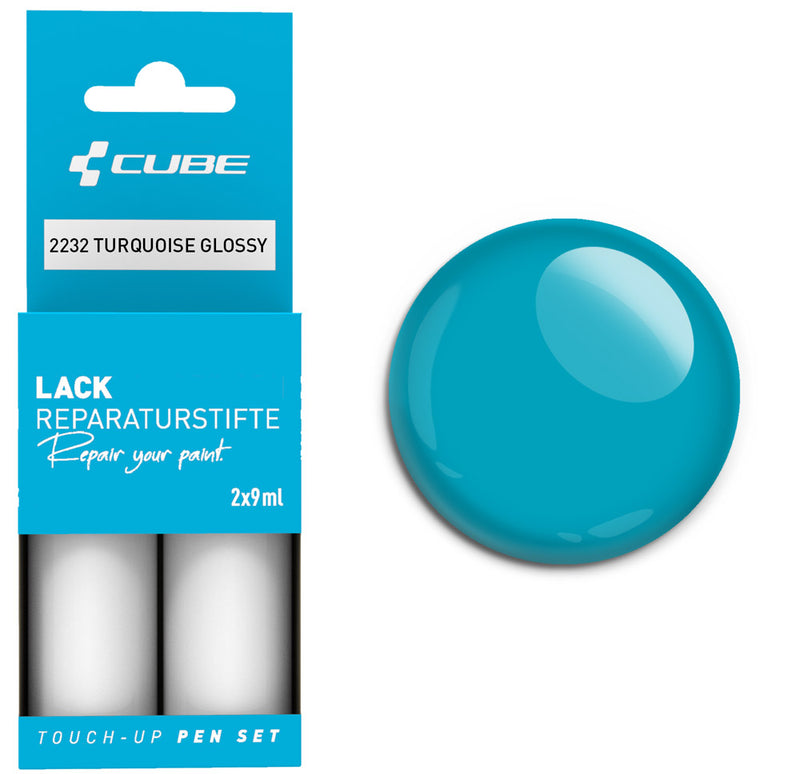 Load image into Gallery viewer, Cube touch-up pen set turquoise glossy