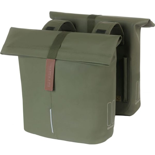 Load image into Gallery viewer, Basil Tas City Dubbel Vegan Leather | Moss Green