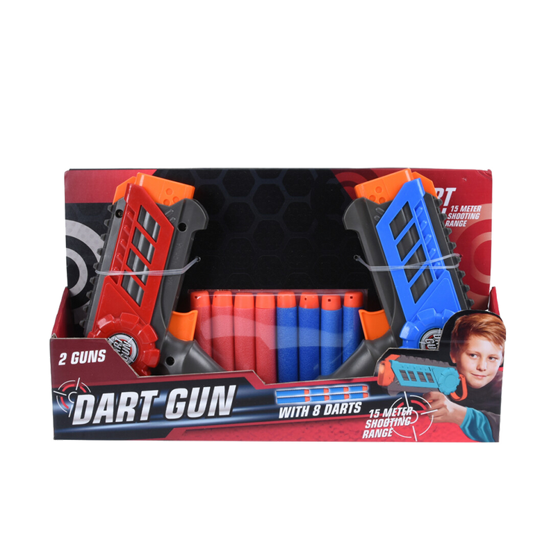 Afbeelding laden in galerijviewer, Dart gun set met 8 darts 13cm