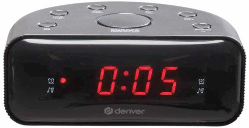 Afbeelding laden in galerijviewer, Enzo denver wekkerradio led fm zwart dual alarm - 8140211