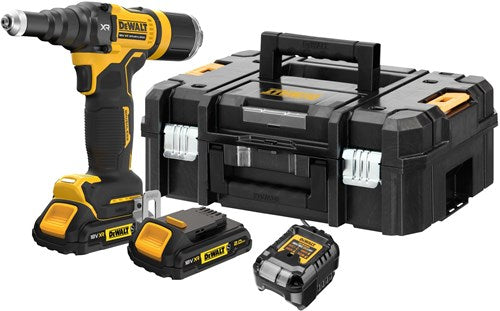 Load image into Gallery viewer, Dewalt dcf403d2gt-qw accu klinknagelpistool | 4,8 mm | xr 18v | 2x 2,0ah accu's + lader | in koffer - dcf403d2gt-qw
