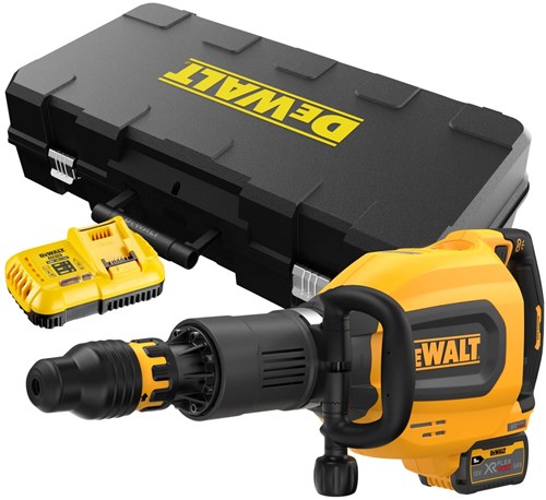 Load image into Gallery viewer, Dewalt dch911x3-qw accu breekhamer | xr 54v | flexvolt | sds - max | 27j | 3x 9,0ah accu's + lader | in tstak - dch911x3-qw