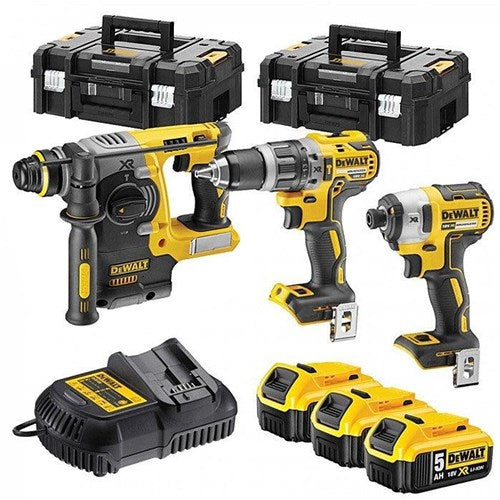 Load image into Gallery viewer, Dewalt dck368p3t accu set | dcd796 + dcf887 en dch273 in t-stak koffers | 18v 5.0ah li-ion - dck368p3t-qw