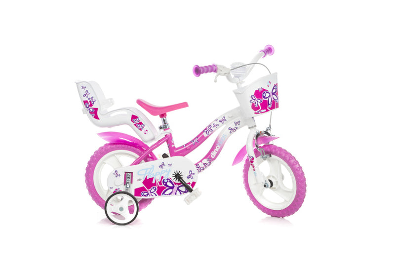 Load image into Gallery viewer, Dino flappy 12 inch 21 cm meisjes doortrapper wit roze