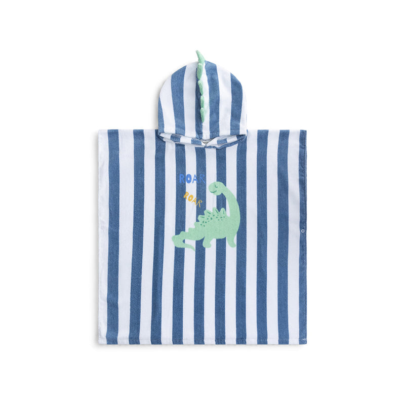 Afbeelding laden in galerijviewer, Dino | blauwe katoenen strandponcho 65 x 65 cm