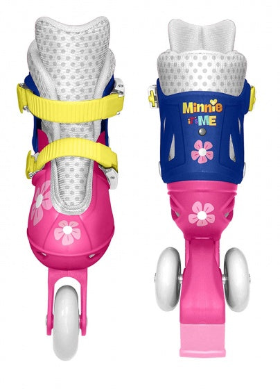 Load image into Gallery viewer, Minnie Mouse inlineskates hardboot wit blauw maat 27 30