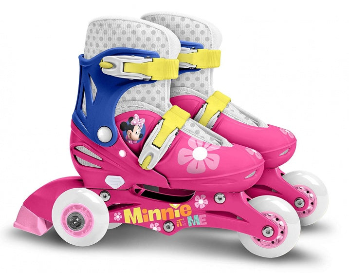 Load image into Gallery viewer, Minnie Mouse inlineskates hardboot wit blauw maat 27 30
