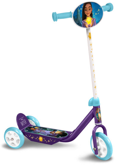 Load image into Gallery viewer, Disney Wish 3-wiel kinderstep meisjes paars blauw wit