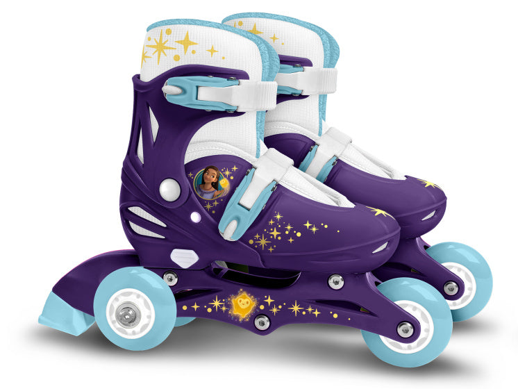 Load image into Gallery viewer, Disney Wish 2 in 1 Tri Inline Skates Semi-softboot Paars maat 27-30