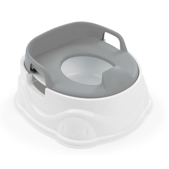 Load image into Gallery viewer, Dolu 3-in-1 educatief plaspotje met toiletverkleiner wit grijs