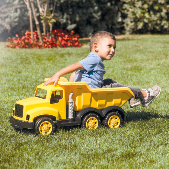 Load image into Gallery viewer, Dolu Truck Speelgoedvrachtwagen 83 cm Geel Zwart