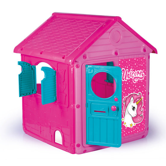 Load image into Gallery viewer, Dolu My 1st Unicorn House Speelhuisje met Deurbel Roze Blauw