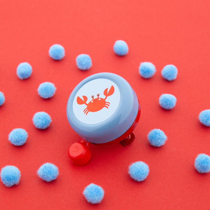 Afbeelding laden in galerijviewer, Widek b.v. widek kinderbel explorer clappy crab rood blauw op kaart