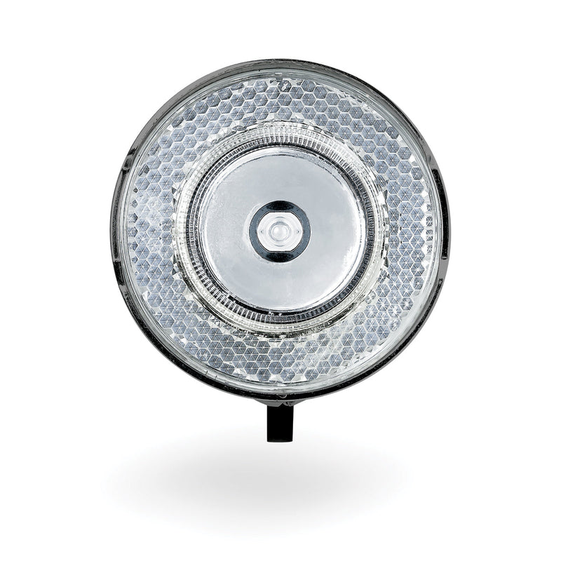 Load image into Gallery viewer, koplamp 706-B Retro 15 lux led batterij chroomzwart