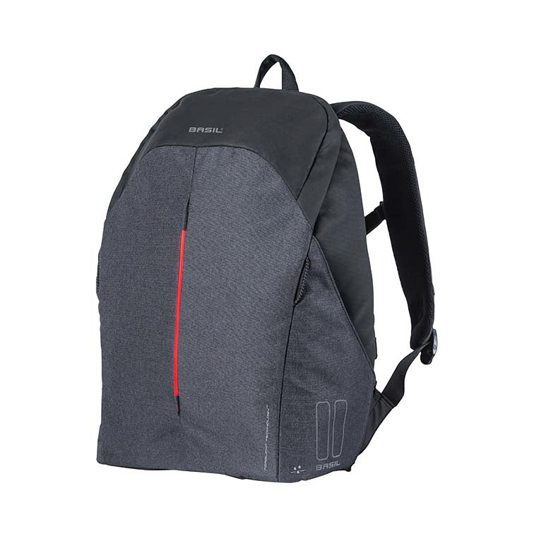 Load image into Gallery viewer, Basil B-Safe Backpack Nordlicht - fietsrugzak 18L, unisex, graniet zwart